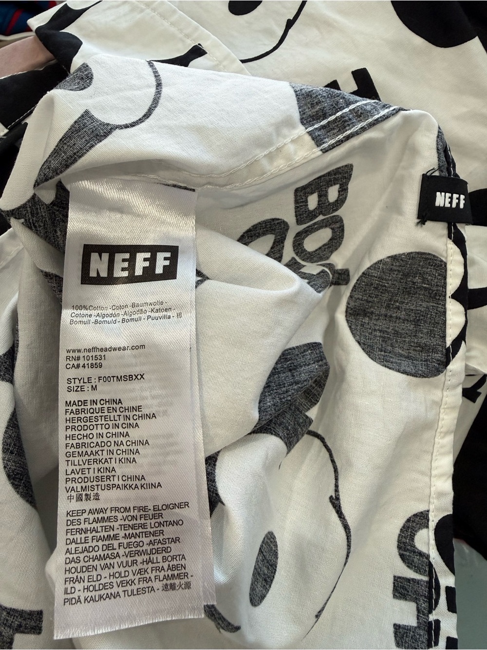 Disney x Neff Mickey Mouse Oh Boy Button-Up Shirt Men’s M - Picture 5 of 8